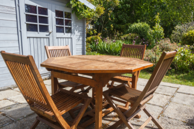 Wooden table and chairs