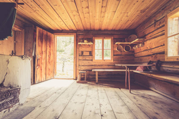 A warm cabin room