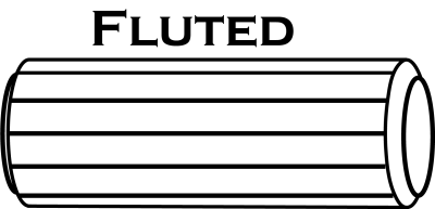 Fluted dowel drawing